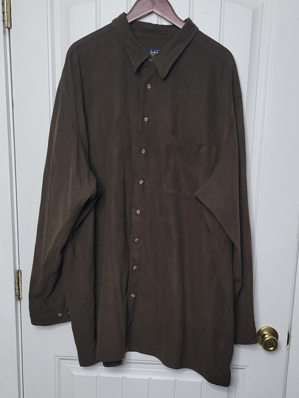 Harbor Bay Dark Brown Button-Up Shirt
